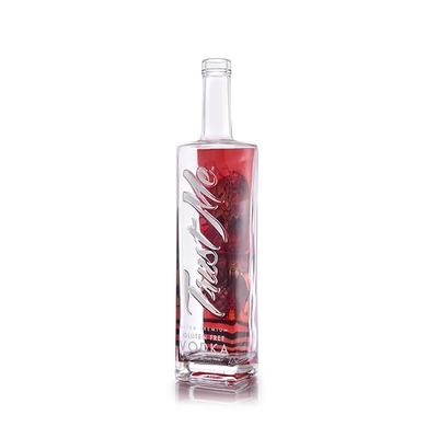 ซื้อ ขวดสุราหรูหราตัวอักษรนูน 900g 750ml ขวดแก้วใส online manufacture