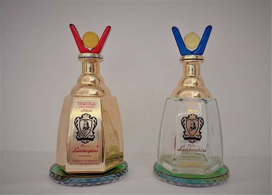 ราคาดี ขวดสุราตกแต่ง / ขวดแก้ว Frosted 750ml สีทอง / จุกคริสตัล ออนไลน์