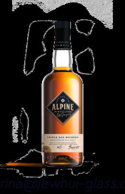 ราคาดี 750ml Apline Whiskey  Glass Bottle -Customization, Super Flint Glass Bottle, American Rum ออนไลน์