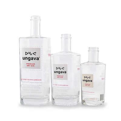 ราคาดี 375ml 1000ml ขวดแก้วจินขวดสแควร์จินขวดรี 202mm สูง ออนไลน์
